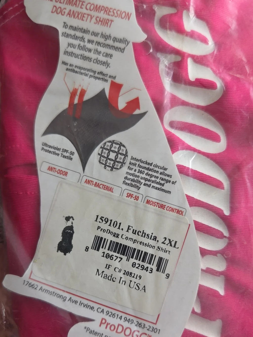 Pro Dogg Anxiety Compression Shirt Sz XL